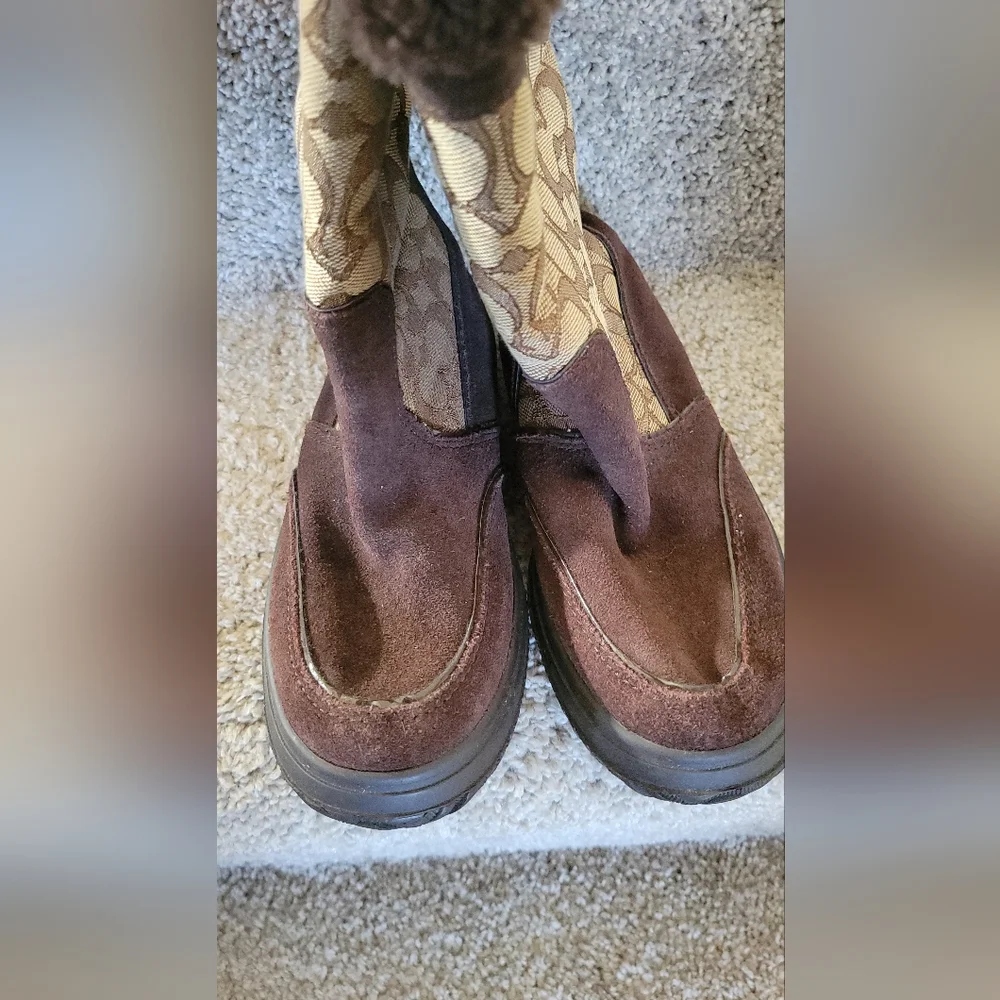 Coach Sherman Signature Winter Boots Size 5.5b